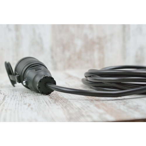 czarne gniazdo na kabel ip44